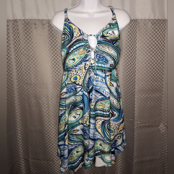 Paisley Print Women's Swim Top - Picture 7 of 8
